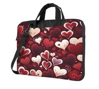 Entemne 13 Pollice Borsa Del Computer Portatile Rosso Amore Cuori Modello Custodia Del Manicotto Del Computer Per Le Donne Uomini Leggero Resistente All'acqua Borsa A Tracolla Tablet, Multi, 14 inch