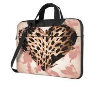 Entemne 13 Pollice Borsa Del Computer Portatile Stampa Leopardata Amore Cuore Arte Del Manicotto Del Computer Caso Del Manicotto Per Le Donne Uomini Leggero Resistente, Multi, 15.6 inch