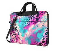Entemne 13 Pollice Borsa Del Computer Portatile Tie Dye Teal Rosa Leopardo Stampa Del Manicotto Del Computer Caso Per Le Donne Uomini Leggero Resistente All'Acqua Borsa A Tracolla Tablet, Multi, 13