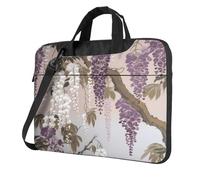 Entemne 13 Pollice Borsa Del Computer Portatile Viola Vite Floreale Arte Del Manicotto Del Computer Per Le Donne Degli Uomini Leggero Resistente All'acqua Borsa A Tracolla Tablet, Multi, 15.6 inch