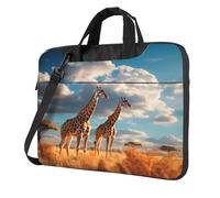 Entemne 13 Pollice Laptop Bag Wildlife Giraffe Africa Animale Custodia Del Manicotto Del Computer Per Le Donne Degli Uomini Leggero Resistente All'Acqua Del Computer Tablet Borsa A Tracolla, Multi