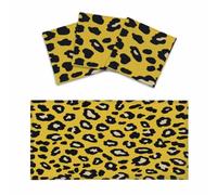 Entemne 3 coperture per luce fluorescente, con stampa leopardata gialla, filtro per diffusore magnetico per plafoniera, riduzione dell'abbagliamento, per illuminazione di classe, ufficio, casa, 120 x
