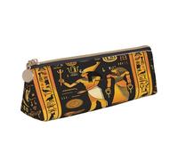 Entemne Astuccio in pelle impermeabile per ragazze ragazzi bambini cancelleria organizzatore piccolo scuola borsa per scuola ufficio organizzatore borsa, Regina del re egiziano, 21 x 6 x 6 cm