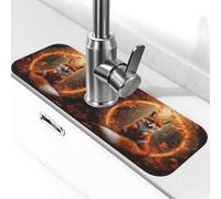 Entemne Autunno Foresta Volpe Rubinetto Mat per Lavello Della Cucina Assorbente Splash Guard Drip Catcher Vassoio Rubinetto Drenaggio Pad Tap Mat per Bagno Contatore