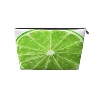 Entemne Beauty case Galaxy Fox Animal impermeabile in pelle PVC organizer cosmetici donne ragazze portatile piccolo viaggio borsa da toilette per borsa regali palestra, Verde Fetta di Lime Fresco