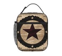 Entemne Borsa per il pranzo vintage con bandiera dello stato del Texas per bambini, uomini e donne, borsa termica per il pranzo, piccola borsa termica resistente all'acqua, a prova di perdite, per