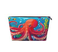 Entemne Borsa per il trucco a forma di nave nautica con ancora timone faro impermeabile in pelle PVC organizer cosmetico per donne ragazze portatile piccolo astuccio da viaggio per borsa regali da