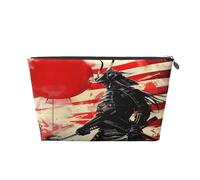 Entemne Borsa per il trucco giapponese samurai pittura artistica impermeabile in pelle PVC organizer per cosmetici per donne ragazze piccola borsa da viaggio borsa da viaggio per borsa regali da
