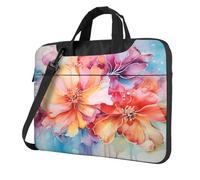 Entemne Borsa per laptop da 13 pollici Ombre Art Painting Poppy Flower Custodia per laptop per donne uomini leggera resistente all'acqua borsa a tracolla per tablet per computer valigetta, Multi, 14