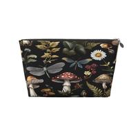 Entemne Borsa per trucchi divertente con scheletro umano, impermeabile, in pelle PVC, organizer per cosmetici da donna e ragazza, portatile, piccola borsa da viaggio per borsa da palestra regali