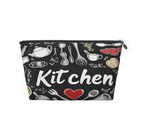 Entemne Borsa per trucchi leopardata con motivo pelle impermeabile in pelle PVC organizer per cosmetici per donne e ragazze piccolo astuccio da viaggio per borsa da palestra regali, Modello piatto da