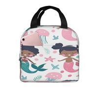 Entemne Borsa termica per il pranzo a prova di perdite, a prova di perdite, per uomini, donne, bambini, con sirene, meduse, stelle marine, per lavoro, picnic, scuola