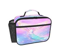 Entemne Borsa termica per il pranzo colorata con coda di Ermaid, glitterata, per donne, uomini, bambini, a tenuta stagna, termica, per lavoro, scuola, picnic, pendolari, riutilizzabile