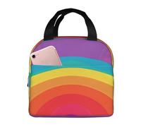 Entemne Borsa termica per il pranzo con motivo a tunnel arcobaleno, per uomini, donne, bambini, piccola borsa termica a prova di perdite, per lavoro, picnic, scuola