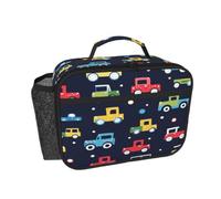 Entemne Borsa termica per il pranzo con motivo auto e autobus colorati per donne uomini bambini a tenuta stagna termica per il pranzo borsa per il lavoro scuola picnic pendolari riutilizzabile bento