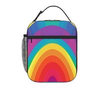 Entemne Borsa termica per il pranzo con motivo tunnel arcobaleno per bambini, uomini e donne, borsa termica per il pranzo, piccola borsa termica resistente all'acqua, a prova di perdite, per lavoro