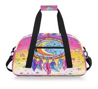 Entemne Borsone da viaggio per bambini colorato con acchiappasogni a forma di stella, impermeabile, borsa sportiva da palestra leggera da viaggio per ragazzi e ragazze, borsa da viaggio per la notte