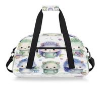 Entemne Borsone da viaggio per bambini con simpatico riccio animale resistente all'acqua borsa sportiva da palestra leggera borsone da viaggio per ragazzi ragazze borsa da viaggio per la notte