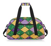 Entemne Borsone da viaggio per bambini Mardi Gras Glitter Marocco modello impermeabile borsa sportiva da palestra leggera borsone da viaggio per ragazzi ragazze borsa da viaggio per la notte