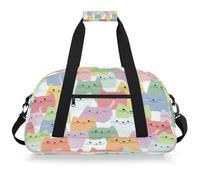 Entemne Borsone per bambini carino colorato animale gatti resistente all'acqua palestra borsa sportiva leggera borsone da viaggio per ragazzi ragazze borsa da viaggio per la notte borsa weekend