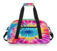 Entemne Borsone per bambini colorato tie dye art resistente all'acqua palestra borsa sportiva leggera da viaggio per ragazzi ragazze borsa da viaggio per la notte borsa weekend