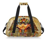 Entemne Borsone per bambini con faraoni egiziani, resistente all'acqua, borsa sportiva da palestra leggera da viaggio per ragazzi e ragazze, borsa da viaggio per la notte