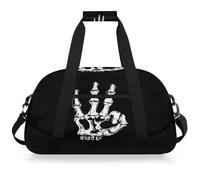 Entemne Borsone per bambini con scheletro a mano, rotolo di roccia, impermeabile, borsa sportiva da palestra leggera da viaggio per ragazzi e ragazze, borsa da viaggio per la notte