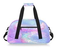 Entemne Borsone per bambini, elegante, con coda di sirena, glitterata, impermeabile, per palestra, sport, da viaggio, per ragazzi e ragazze, borsa da viaggio per la notte