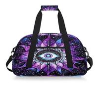 Entemne Borsone per bambini, motivo: occhi malvagi, motivo mandala, resistente all'acqua, borsa sportiva da palestra, leggera, da viaggio, per ragazzi e ragazze, borsa da viaggio per la notte