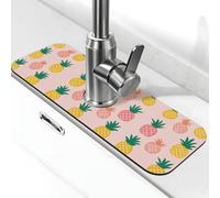 Entemne Estate Ananas Frutta Rubinetto Mat per Lavello Della Cucina Assorbente Splash Guard Drip Catcher Vassoio Rubinetto Drenaggio Pad Tap Mat per Bagno Contatore