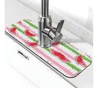 Entemne Estate Anguria Strisce Rubinetto Mat per Lavello da Cucina Assorbente Splash Guard Goccia Catcher Vassoio Rubinetto Drenaggio Pad Tap Mat per Bagno Contatore