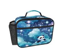 Entemne Galaxy Ombre Clound Panda Borsa termica per il pranzo, per donne, uomini, bambini, a tenuta stagna, termica, per lavoro, scuola, picnic, pendolari, riutilizzabile