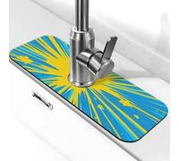 Entemne Giallo Comic Explosion Art Faucet Mat per lavello da cucina assorbente paraspruzzi protezione antigoccia vassoio rubinetto scarico pad rubinetto tappetino per bagno contatore