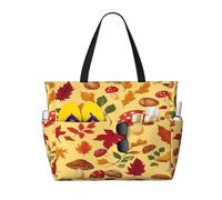 Entemne Grande borsa da spiaggia con cerniera a righe blu, conchiglie, balene, faro, impermeabile, a prova di sabbia, borsa da spiaggia pieghevole, borsa da nuoto per donne, viaggi, vacanze, palestra