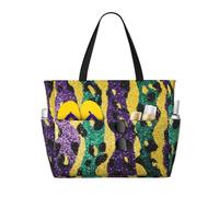 Entemne Grande borsa da spiaggia con cerniera blu navy ancora impermeabile a prova di sabbia borsa da spiaggia pieghevole borsa da nuoto per donne viaggio vacanza palestra piscina caravan