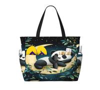 Entemne Grande borsa da spiaggia con cerniera floreale cielo stellato animale gatto impermeabile a prova di sabbia borsa da spiaggia pieghevole borsa da nuoto per donne viaggio vacanza palestra