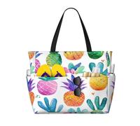 Entemne Grande borsa da spiaggia con cerniera gialla girasole arte impermeabile sabbia borsa da spiaggia pieghevole borsa da nuoto per donne viaggio vacanza palestra piscina caravan