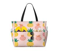 Entemne Grande borsa da spiaggia con cerniera, girasoli, papaveri, spighe di grano, impermeabile, a prova di sabbia, borsa da spiaggia pieghevole, borsa da nuoto per donne, viaggi, vacanze, palestra