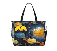 Entemne Grande borsa da spiaggia con cerniera, girasoli, papaveri, spighe di grano, impermeabile, a prova di sabbia, borsa da spiaggia pieghevole, borsa da nuoto per donne, viaggi, vacanze, palestra