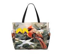 Entemne Grande borsa da spiaggia con cerniera in legno azzurro impermeabile a prova di sabbia borsa da spiaggia pieghevole borsa da nuoto per donne viaggi vacanze palestra piscina caravan, Agrifoglio