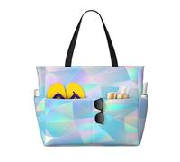 Entemne Grande borsa da spiaggia con cerniera rossa blu navy ancora nautica impermeabile a prova di sabbia borsa da spiaggia pieghevole borsa da nuoto per donne viaggio vacanza palestra piscina