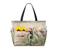 Entemne Grande borsa da spiaggia con cerniera rossa blu navy ancora nautica impermeabile a prova di sabbia borsa da spiaggia pieghevole borsa da nuoto per donne viaggio vacanza palestra piscina