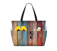 Entemne Grande borsa da spiaggia con cerniera rossa blu navy ancora nautica impermeabile a prova di sabbia borsa da spiaggia pieghevole borsa da nuoto per donne viaggio vacanza palestra piscina