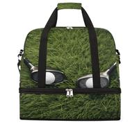 Entemne Grande borsa da viaggio per donne e uomini palla da golf putter club borsone pieghevole borsone con scomparto per scarpe leggero bagaglio da portare borsa tote pernottamento weekend borsoni