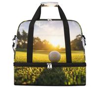 Entemne Grande borsa da viaggio per donne uomini palla da golf verde prato pieghevole borsone borsone con scomparto per scarpe leggero bagaglio da portare borsa tote pernottamento weekend borsoni