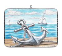 Entemne Grande tappetino scolapiatti 45 x 60 cm tappetino per asciugatura mare ancora nave tappetino per la cucina protezione assorbente resistente al calore tappetini da bar scolapiatti pad