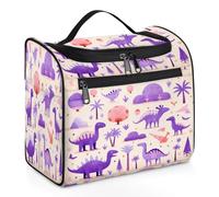 Entemne Grande trousse da viaggio da appendere, con dinosauri antichi e animali, organizer per articoli da toeletta con tasche, impermeabile, portatile, per donne, ragazze, uomini, regali