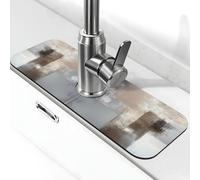 Entemne Grigio Astratto Moderno Pittura Rubinetto Mat per Lavello Della Cucina Assorbente Splash Guard Drip Catcher Vassoio Rubinetto Drenaggio Pad Tap Mat per Bagno Contatore