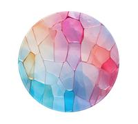 Entemne Piccolo tappetino per mouse rotondo colorato con frammenti di vetro con base in gomma antiscivolo tappetino per mouse da 20 cm tappetino per mouse portatile lavabile tappetino da scrivania per