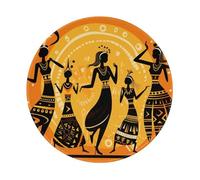 Entemne Piccolo tappetino per mouse rotondo con donne africane che ballano con base in gomma antiscivolo tappetino per mouse da 20 cm tappetino per mouse portatile lavabile tappetino da scrivania per